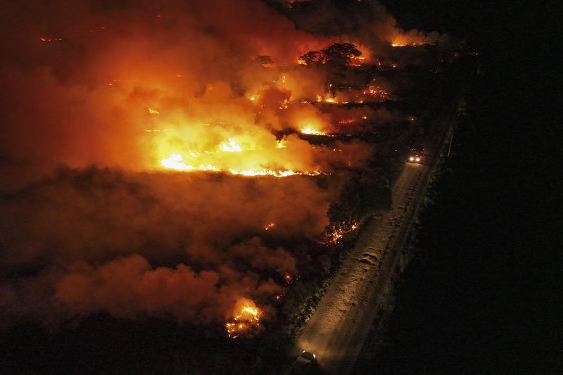 Incendii de vegetatie in zona Pantanal din Brazilia